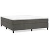 vidaXL Sommier &agrave; lattes de lit et matelas Gris fonc&eacute; 160x200cm Velours