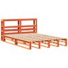 vidaXL Cadre de lit sans matelas cire marron 140x190cm bois pin massif