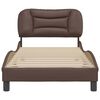 vidaXL Cadre de lit sans matelas Hvar marron 90x190 cm similicuir
