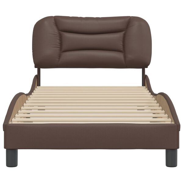 vidaXL Cadre de lit sans matelas Hvar marron 90x190 cm similicuir