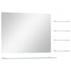 vidaXL Miroir mural avec 5 &eacute;tag&egrave;res Argent&eacute; 80 x 60 cm