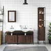 vidaXL Ensemble de meubles de salle de bain 4 pcs Ch&ecirc;ne marron