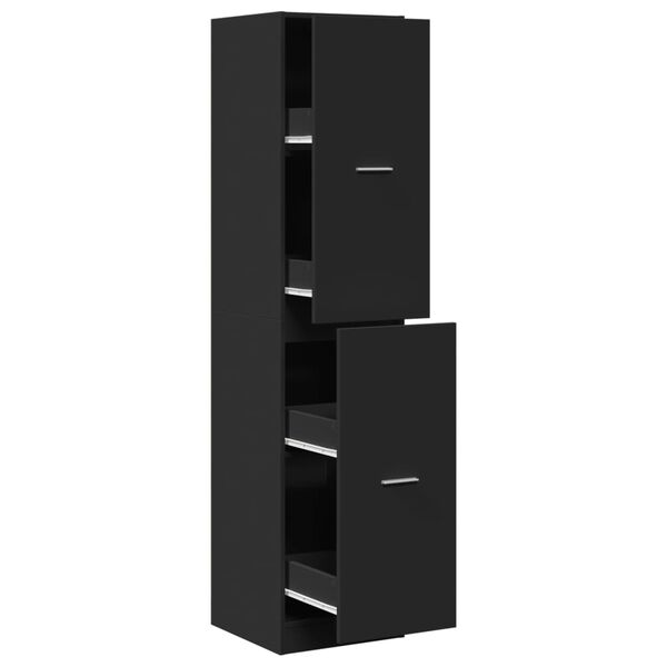 vidaXL Armoire d'apothicaire noir 40x41x174,5 cm bois d'ingénierie