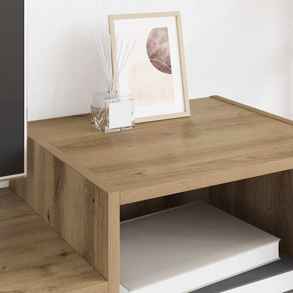 vidaXL Meuble TV Ch&ecirc;ne artisanal 160 x 35 x 55 cm Bois d'ing&eacute;nierie