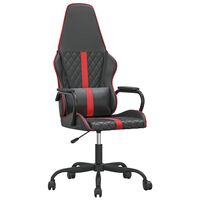 vidaXL Chaise de jeu de massage rouge et noir similicuir