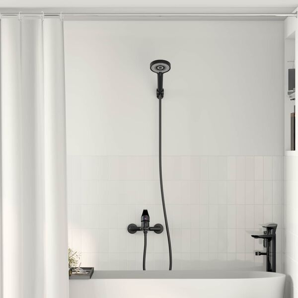 vidaXL Ensemble de Douche Noir G 1 / 2 pouces