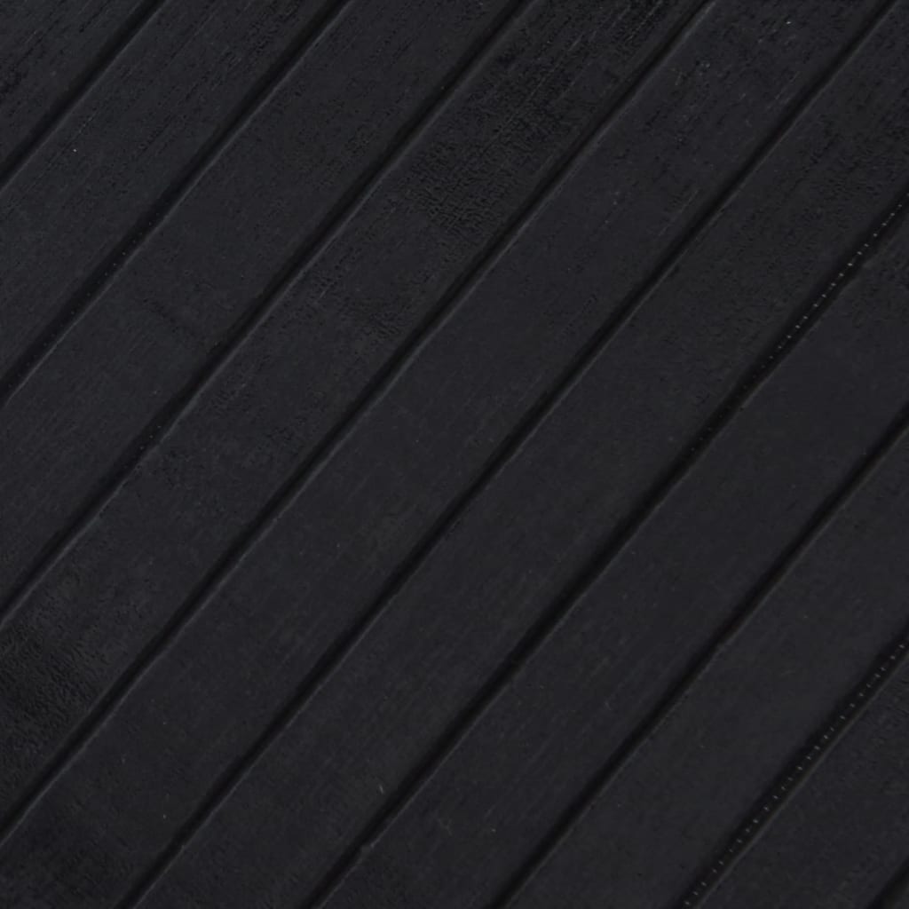 vidaXL Tapis rectangulaire noir 60x200 cm bambou
