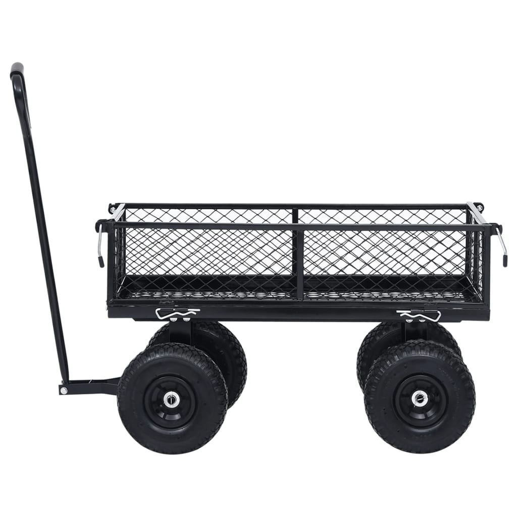 vidaXL Chariot à main de jardin Noir 250 kg
