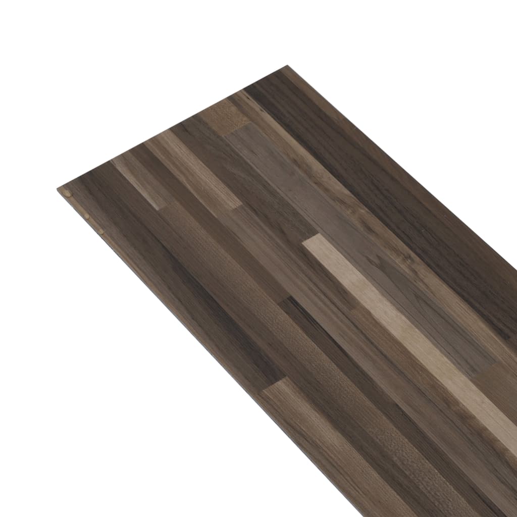 vidaXL Planche de plancher PVC autoadhésif 5,21 m² 2 mm Marron rayé