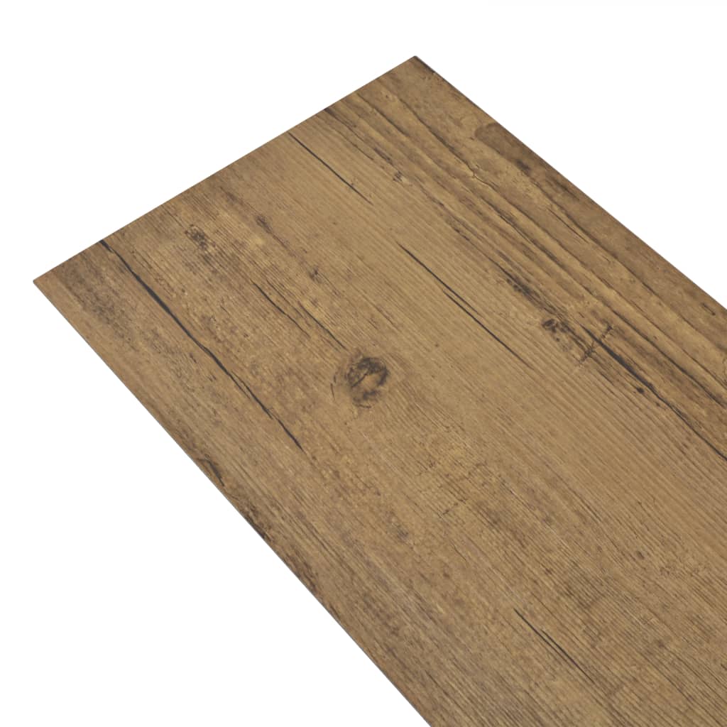 vidaXL Planches de plancher PVC Non auto-adhésif 4,46 m² Marron noyer