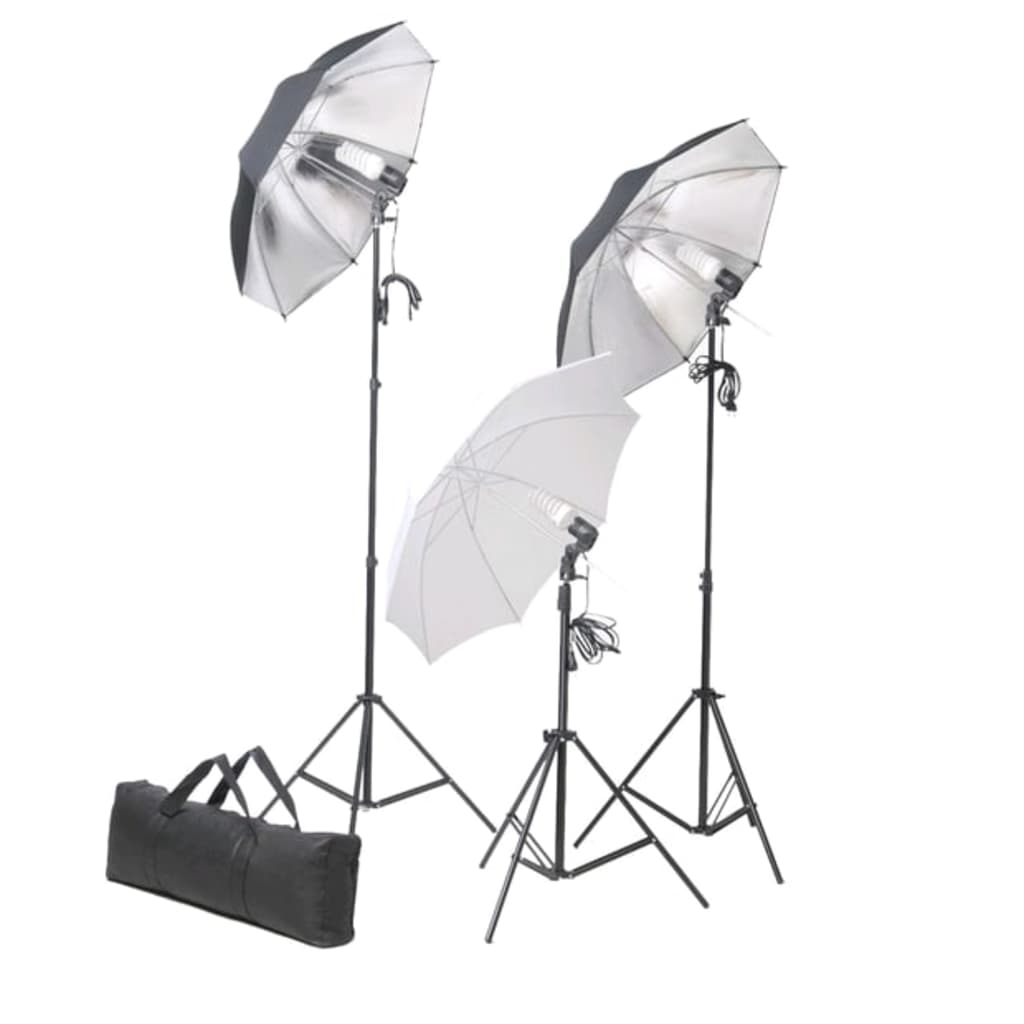 vidaXL Kit de studio photo avec toile de fond et jeu d'éclairage
