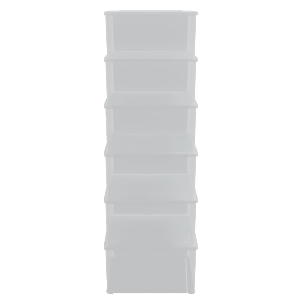 vidaXL Boîtes de rangement en plastique 6 pcs 10 L empilables