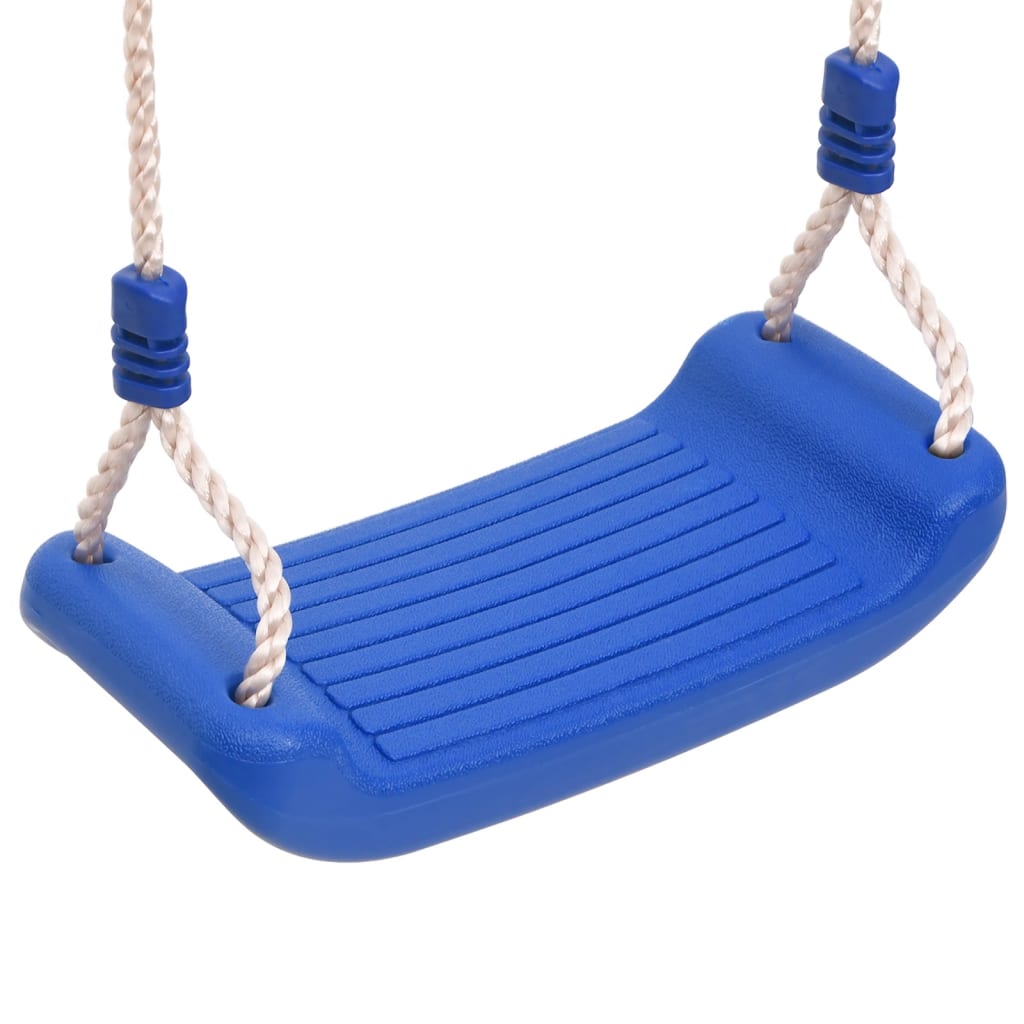 vidaXL Sièges de balançoire avec cordes 2 pcs bleu 38x16 cm PE