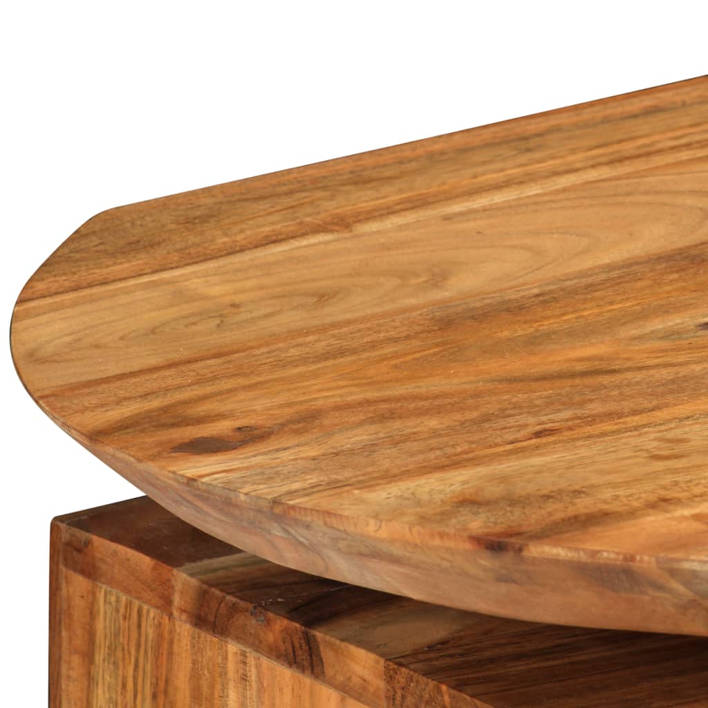 vidaXL Table console Bois d'acacia massif 100 x 35 x 75 cm