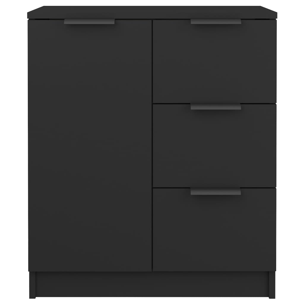 vidaXL Buffet noir 60x30x70 cm bois d'ingénierie
