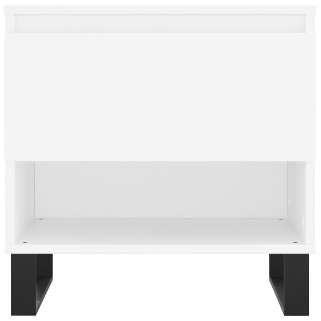 vidaXL Table basse blanc 50x46x50 cm bois d’ingénierie