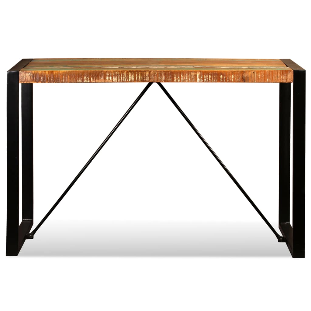 vidaXL Table de salle à manger Bois de récupération massif 120 cm