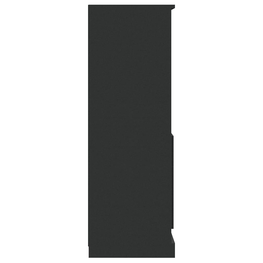 vidaXL Buffet haut noir 60x35,5x103,5 cm bois d'ingénierie