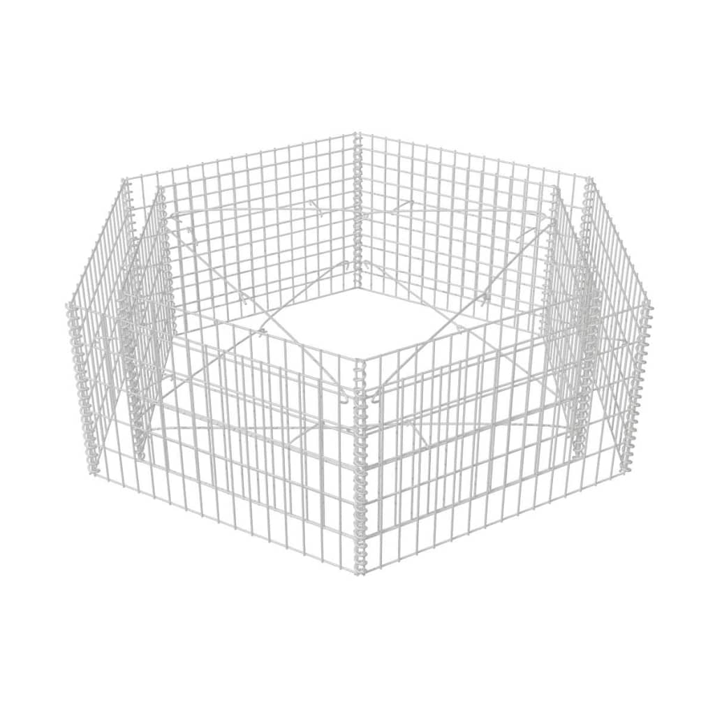 vidaXL Lit surélevé à gabion hexagonale 160x140x50 cm