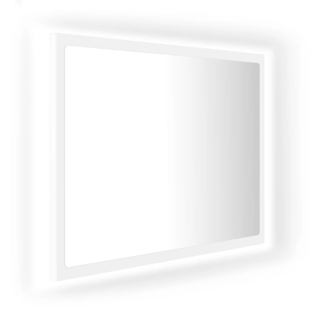 vidaXL Miroir à LED de salle de bain Blanc 60x8,5x37 cm Acrylique