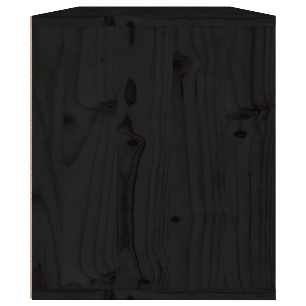 vidaXL Armoire murale Noir 60x30x35 cm Bois de pin massif