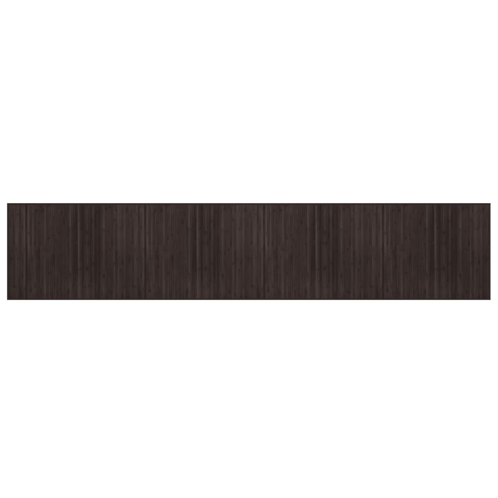 vidaXL Tapis rectangulaire marron foncé 80x400 cm bambou