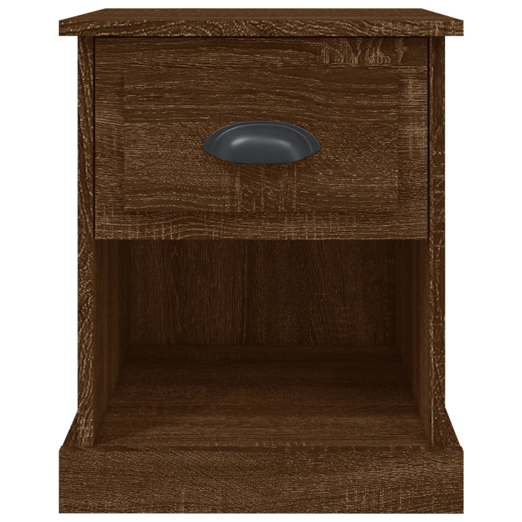 vidaXL Table de chevet chêne marron 39x39x47,5 cm bois d'ingénierie