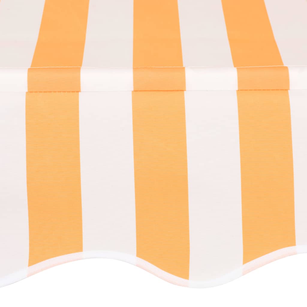 vidaXL Auvent rétractable manuel 200 cm Rayures oranges et blanches