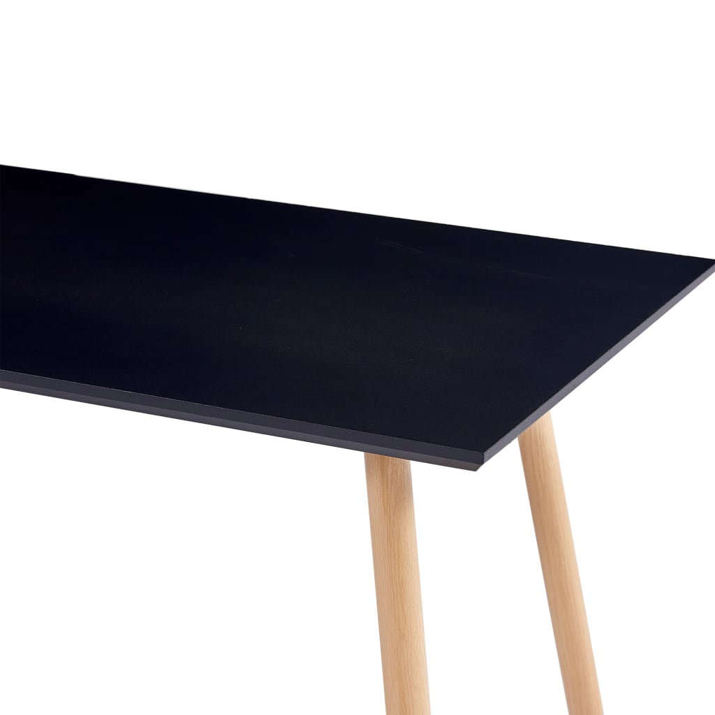 vidaXL Table de salle à manger Noir et chêne 120x60x74 cm MDF