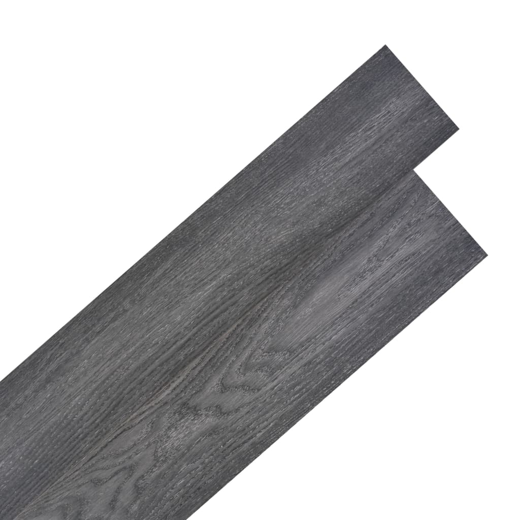 vidaXL Planche de plancher PVC autoadhésif 5,21 m² 2 mm Noir et blanc