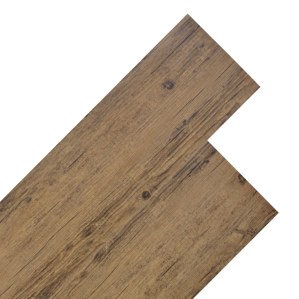 vidaXL Planches de plancher PVC Non auto-adhésif 4,46 m² Marron noyer