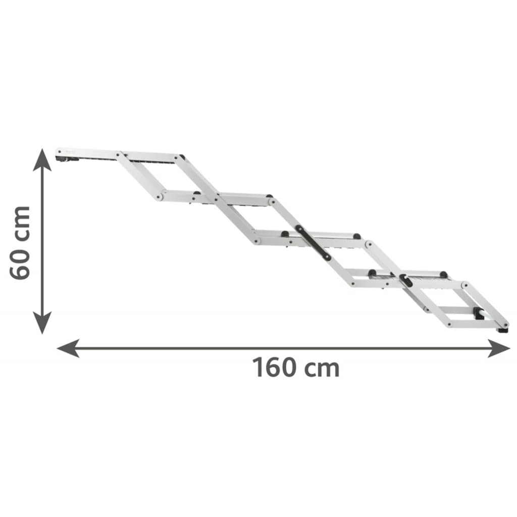 TRIXIE Escalier pliable pour animaux 4 marches 160x70 cm Aluminium