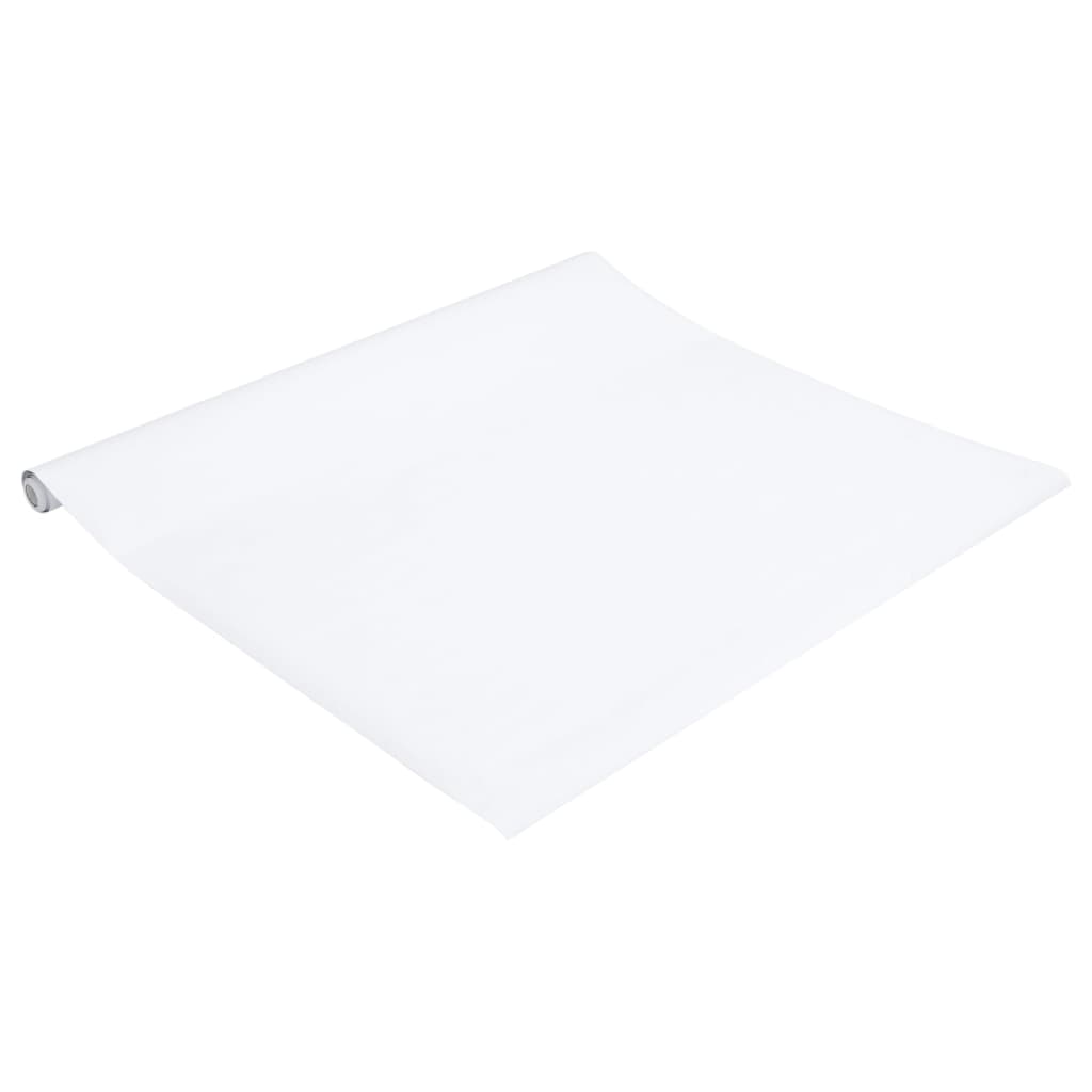vidaXL Autocollant auto-adhésif pour meuble blanc mat 90x500 cm PVC