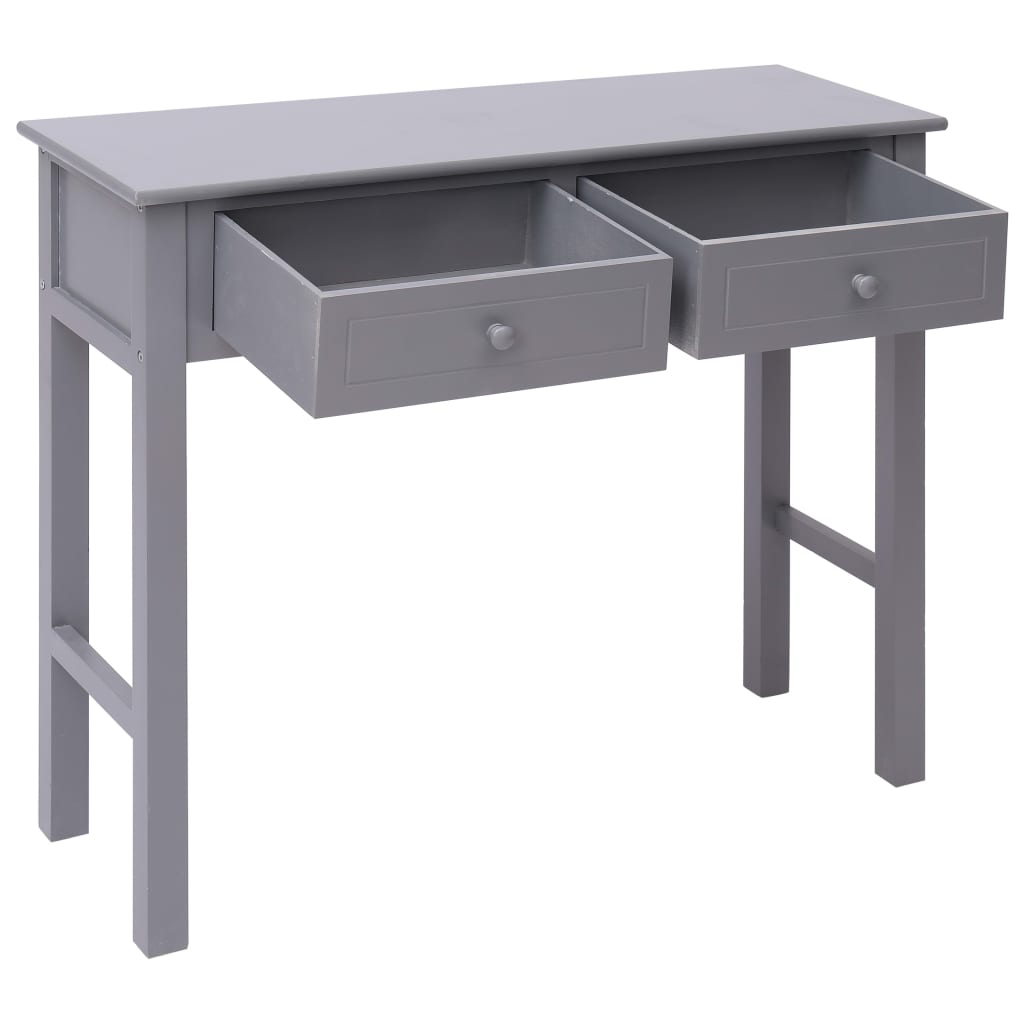 vidaXL Table console Gris 90 x 30 x 77 cm Bois