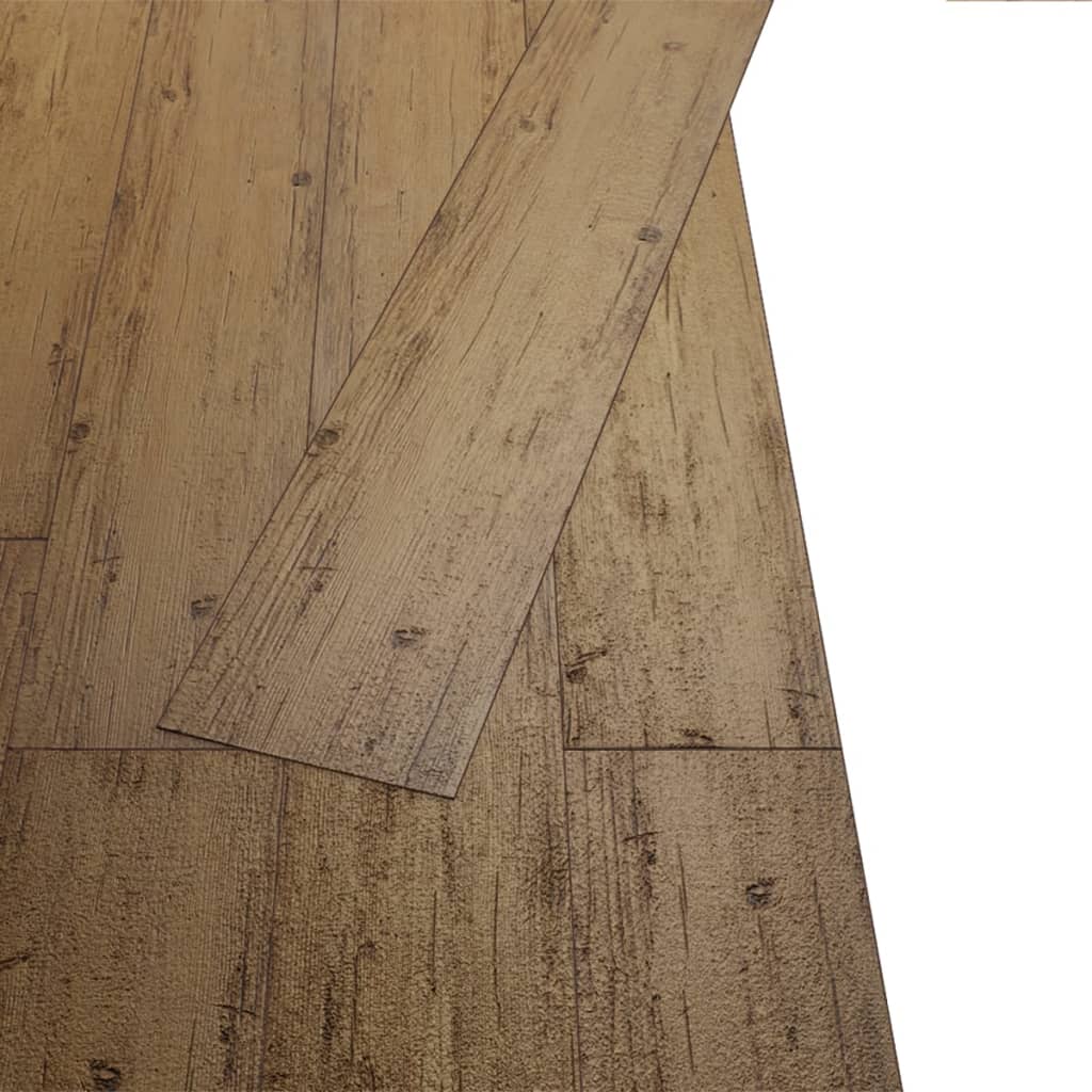 vidaXL Planches de plancher autoadhésives 2,51 m² 2 mm Marron noyer