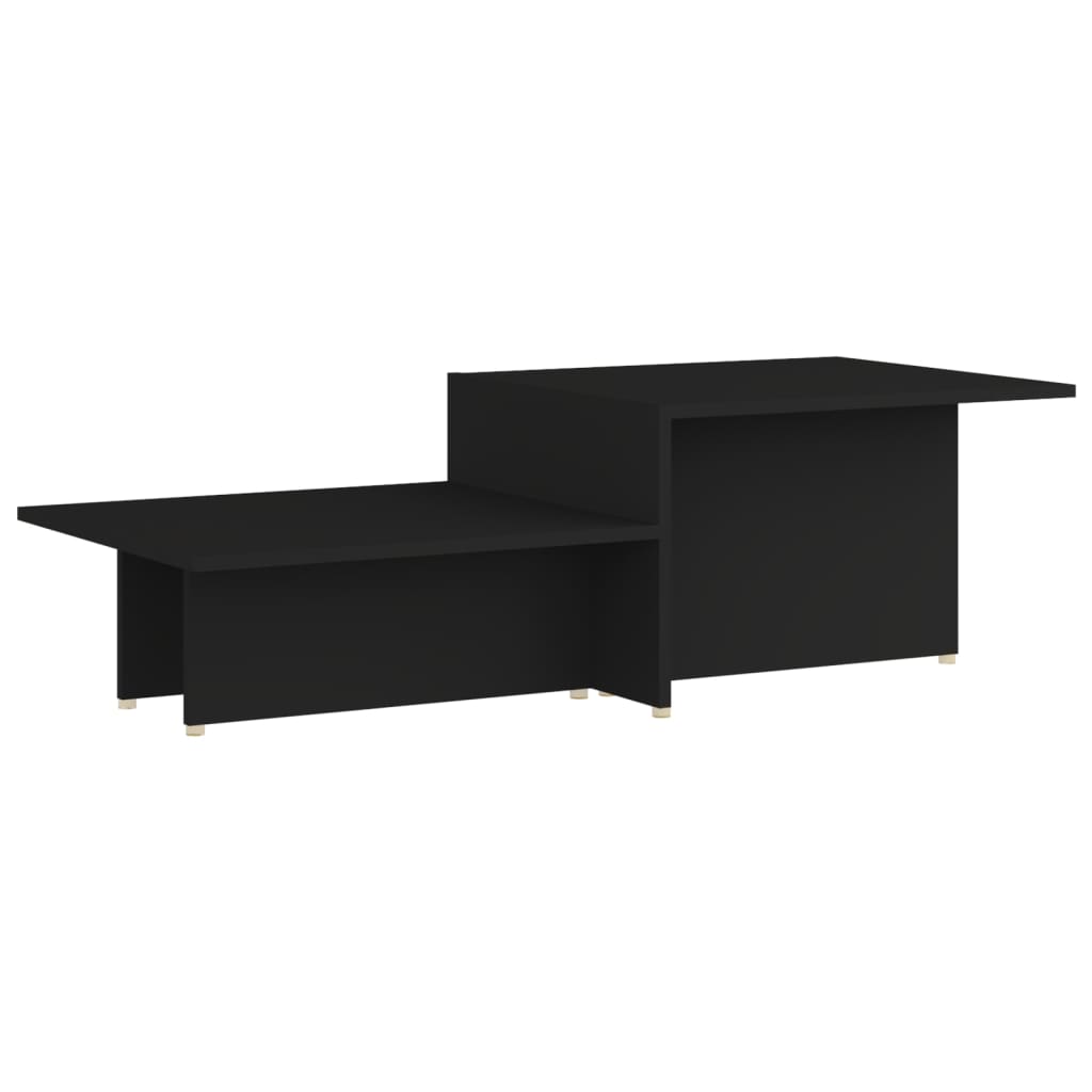 vidaXL Table basse Noir 111,5x50x33 cm Bois d'ingénierie