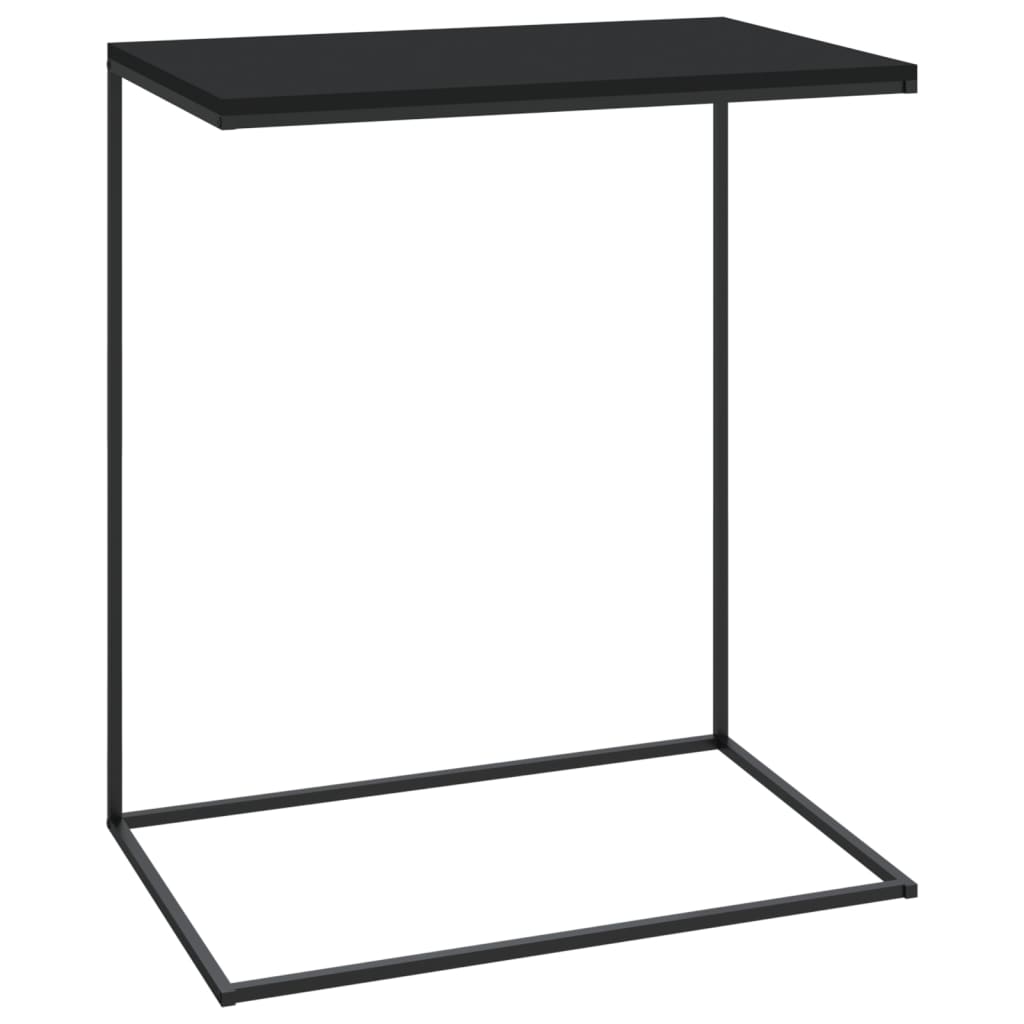 vidaXL Table d'appoint Noir 55x35x66 cm Bois d'ingénierie