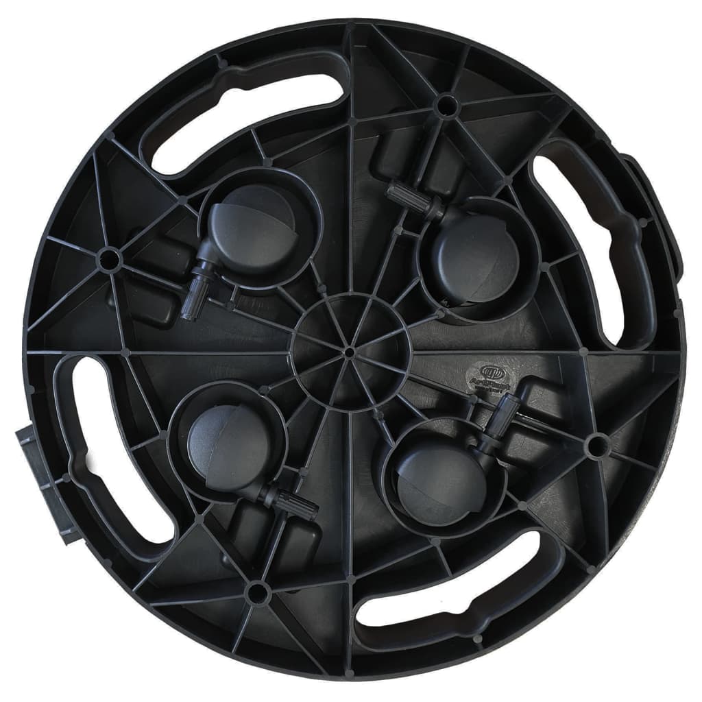 vidaXL Chariots à plantes avec roues 5 pcs Diamètre 30 cm Noir 170 kg