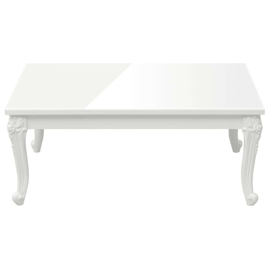 vidaXL Table basse blanc brillant 100x50x42 cm bois d'ingénierie