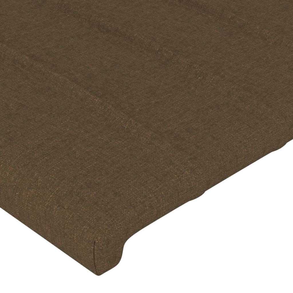 vidaXL Cadre de lit avec tête de lit marron foncé 180x200 cm Tissu