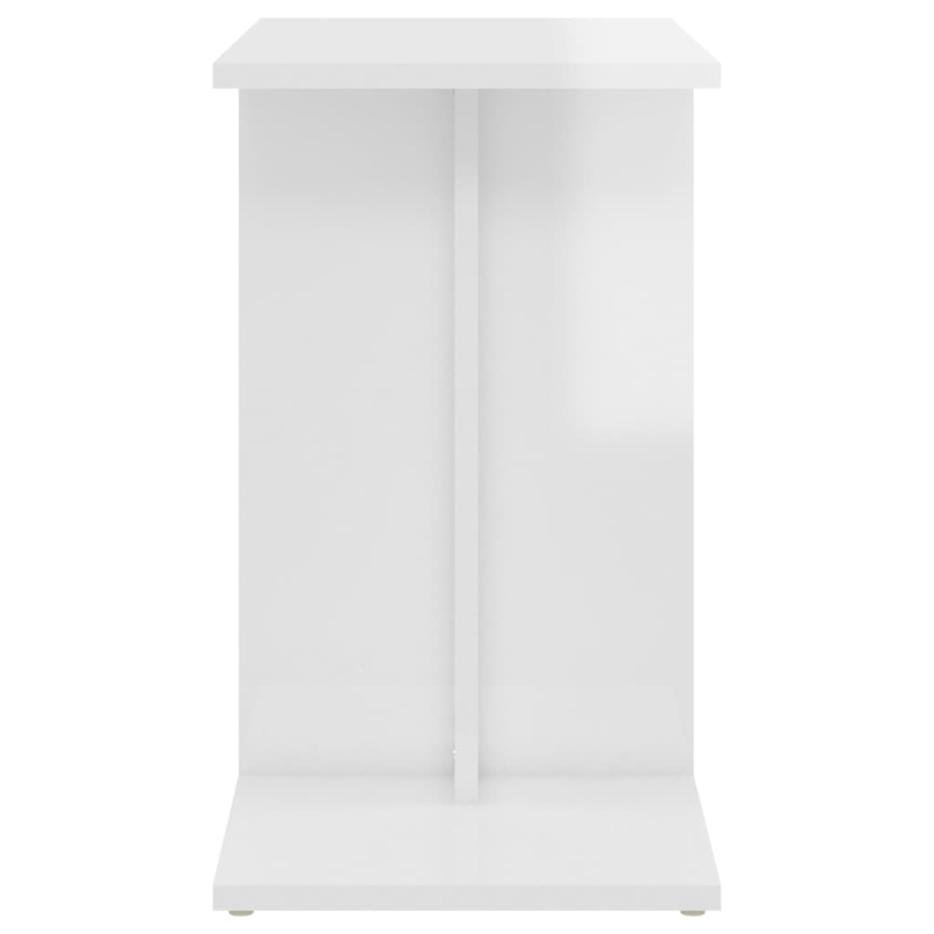 vidaXL Table d'appoint Blanc brillant 50x30x50 cm Aggloméré