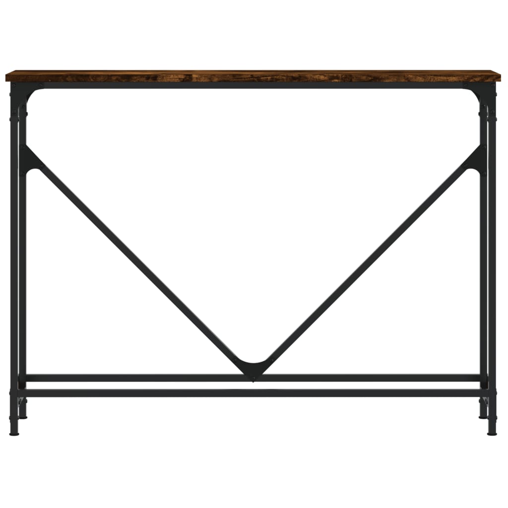 vidaXL Table console chêne fumé 102x22,5x75 cm bois d'ingénierie