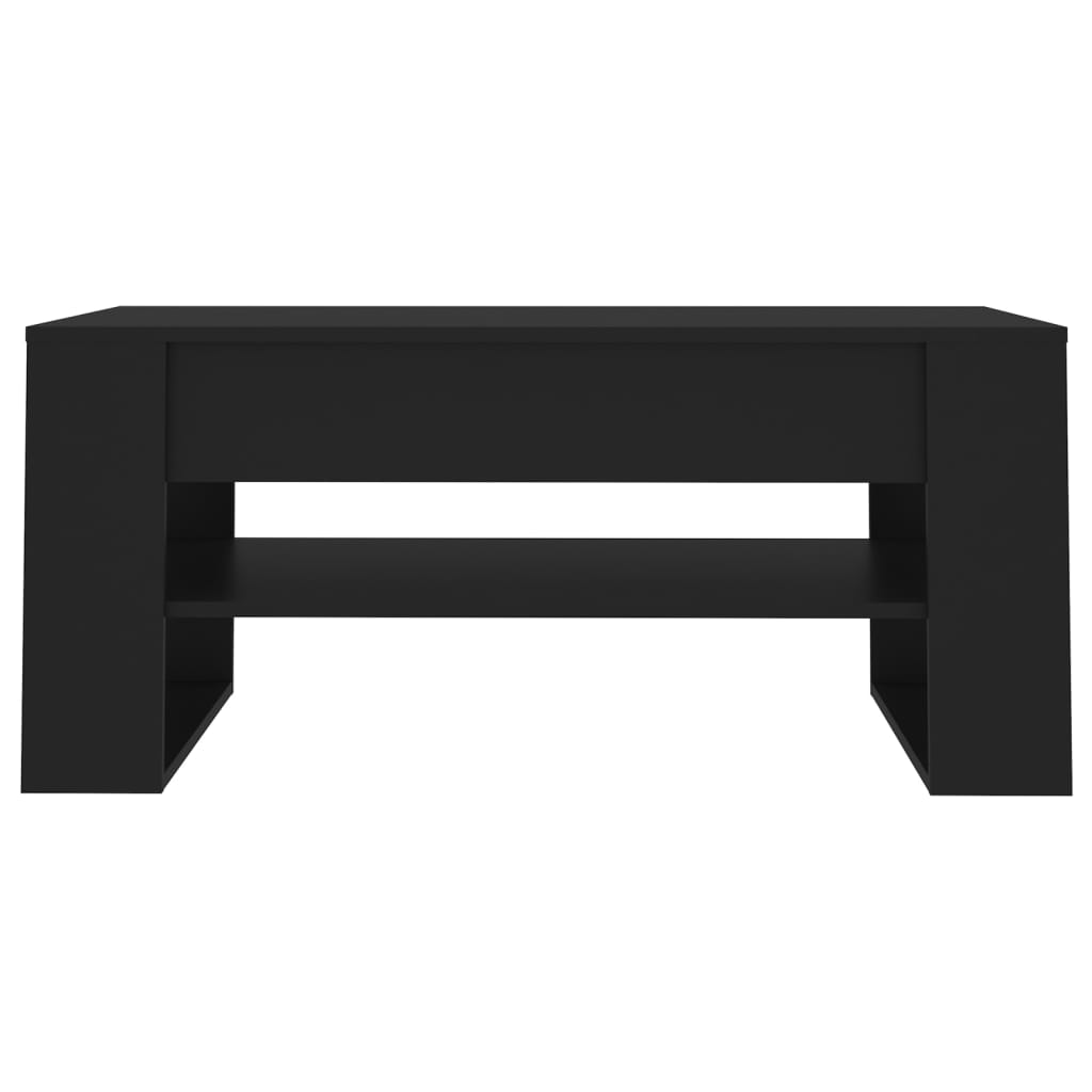 vidaXL Table basse Noir 102x55x45 cm Bois d'ingénierie