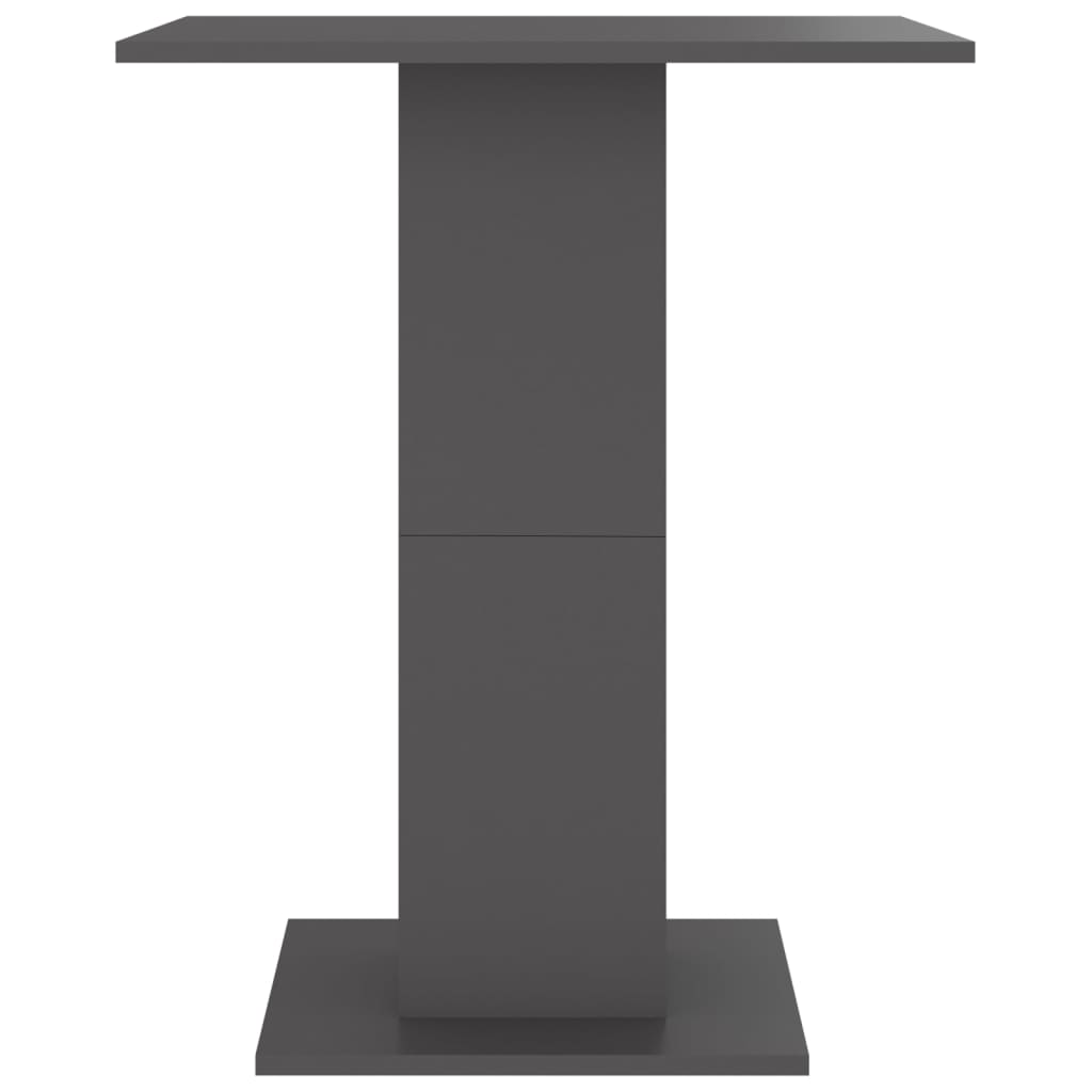 vidaXL Table de bistro Gris 60x60x75 cm Aggloméré