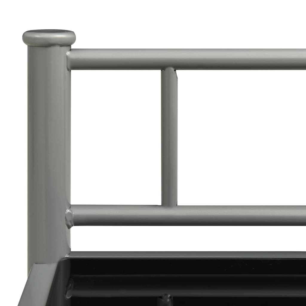 vidaXL Table de chevet Gris et noir 45x34,5x60,5 cm Métal et verre