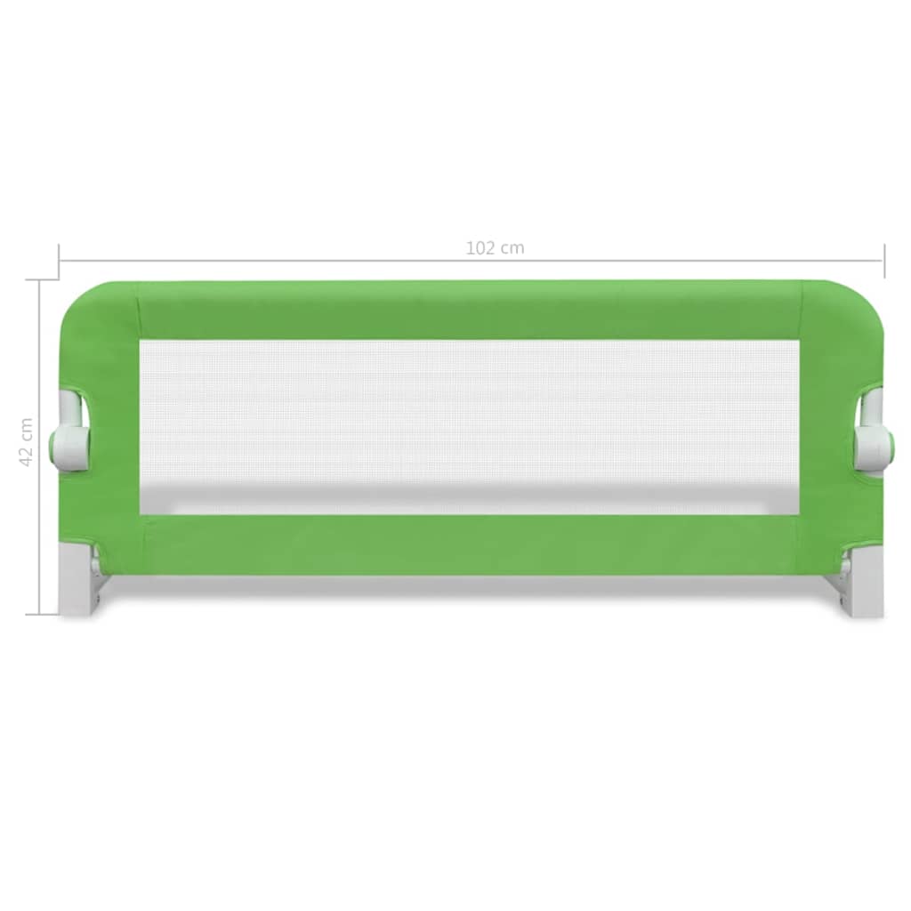 vidaXL Barrière de lit de sécurité pour tout-petits 2pcs Vert 102x42cm