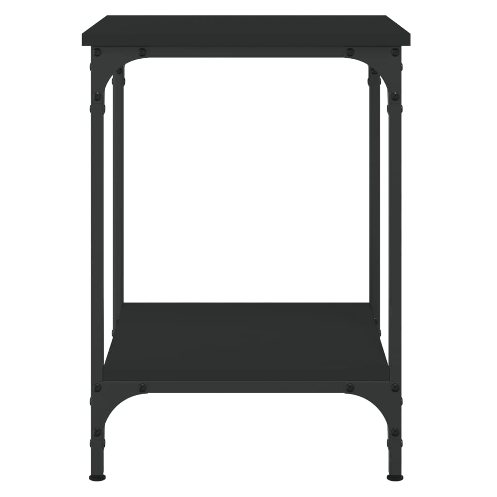 vidaXL Table basse noir 40x40x55 cm bois d'ingénierie
