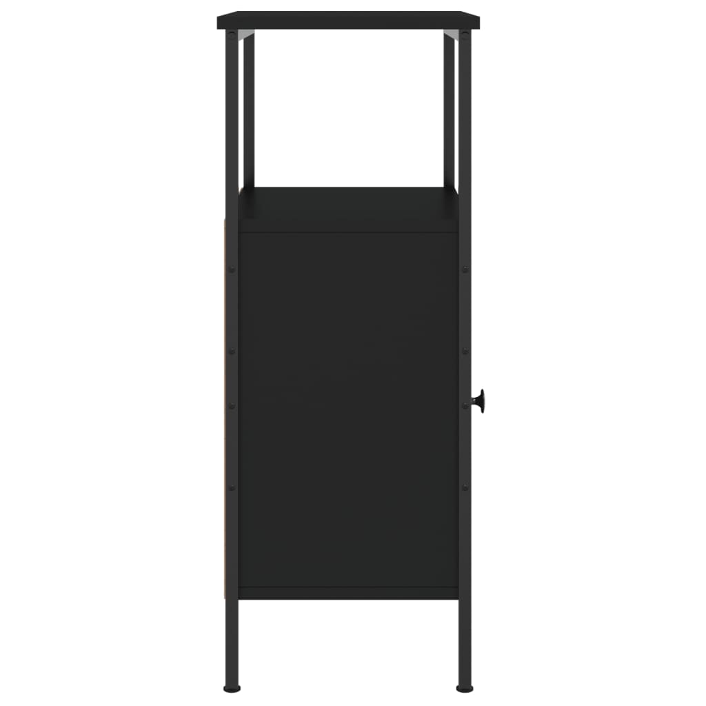 vidaXL Table de chevet noir 41x31x80 cm bois d’ingénierie