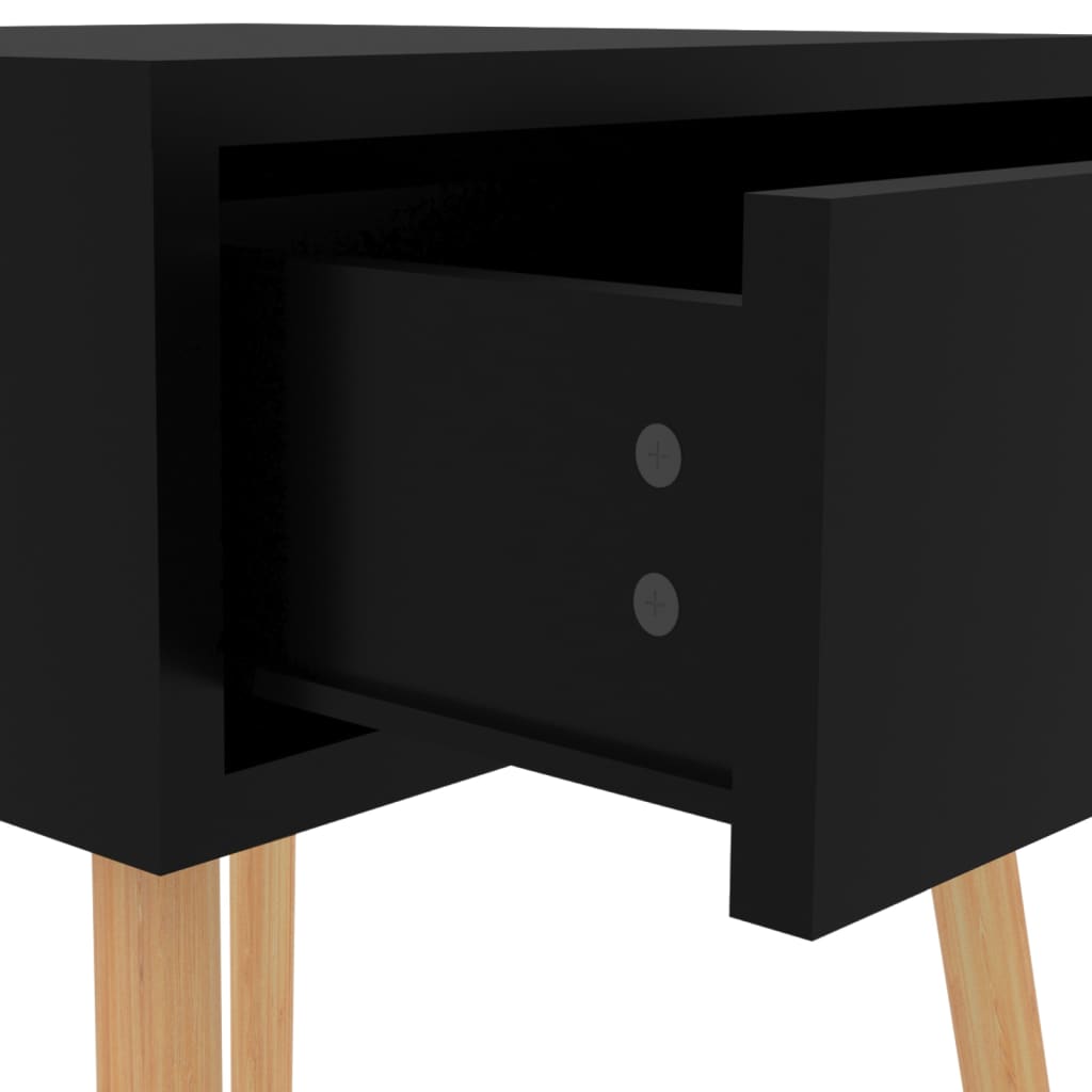 vidaXL Tables de chevet 2 pcs Noir 40x40x56 cm Aggloméré