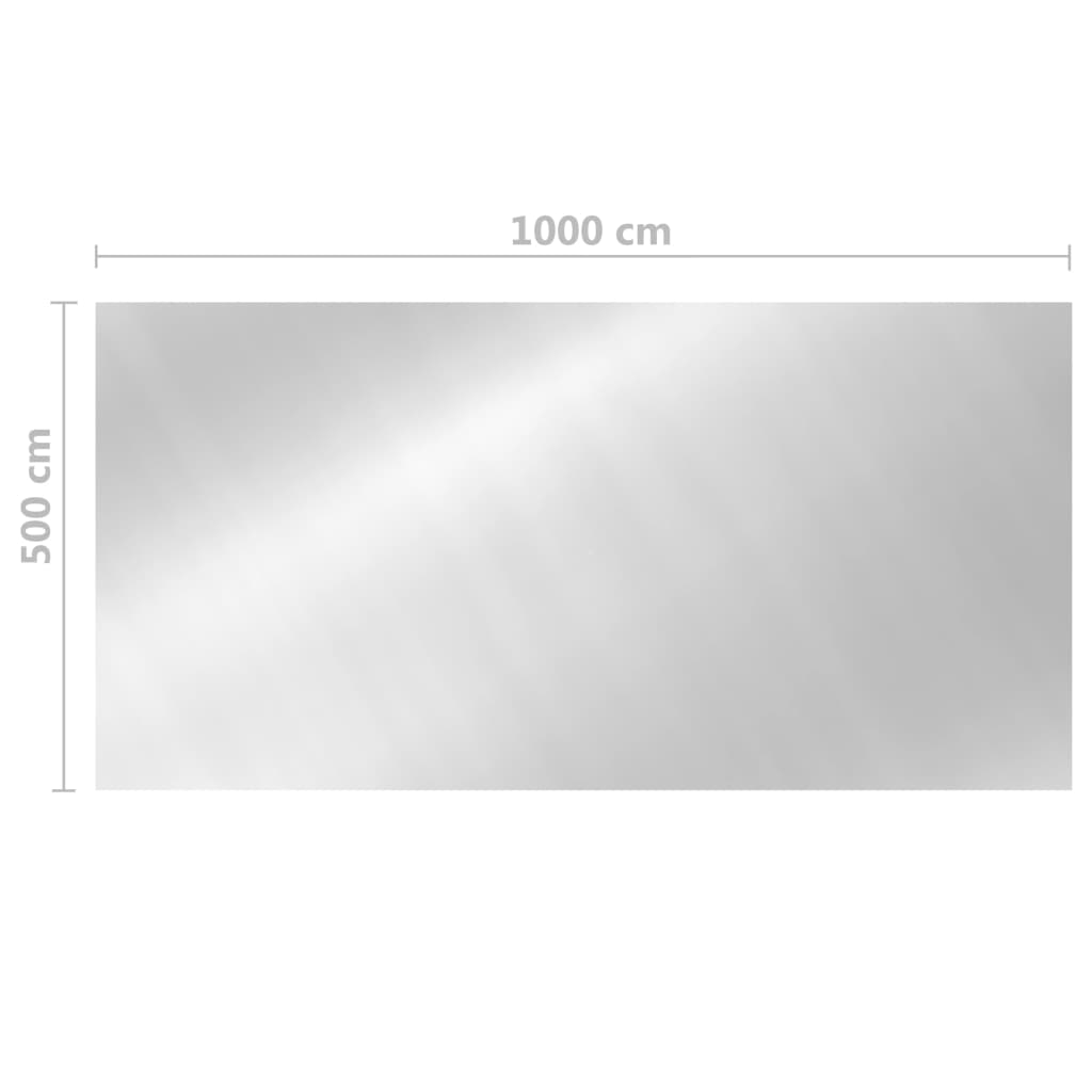 vidaXL Film solaire de piscine PE rectangulaire flottant 10x5m Argenté